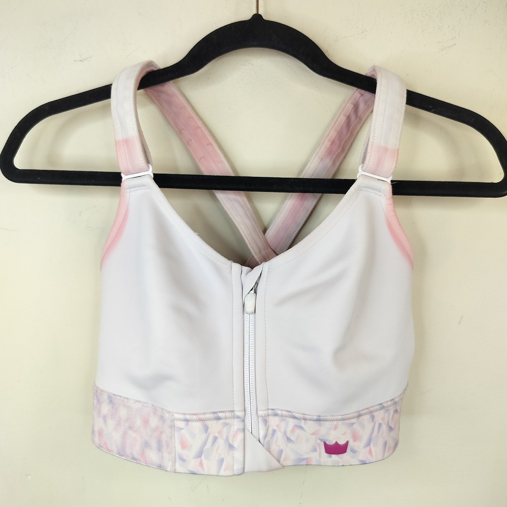 Shefit Ultimate Sports Bra Luxe (36"-41") High Impact Zipper Athletic Pink